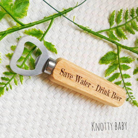Knotty_baby - Wooden Bottle Opener, Laser Engraved, IPA