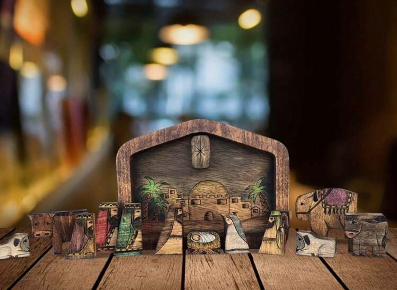 Handmade wooden Nativity Puzzle