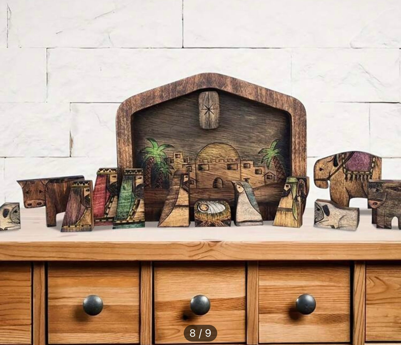 Handmade wooden Nativity Puzzle