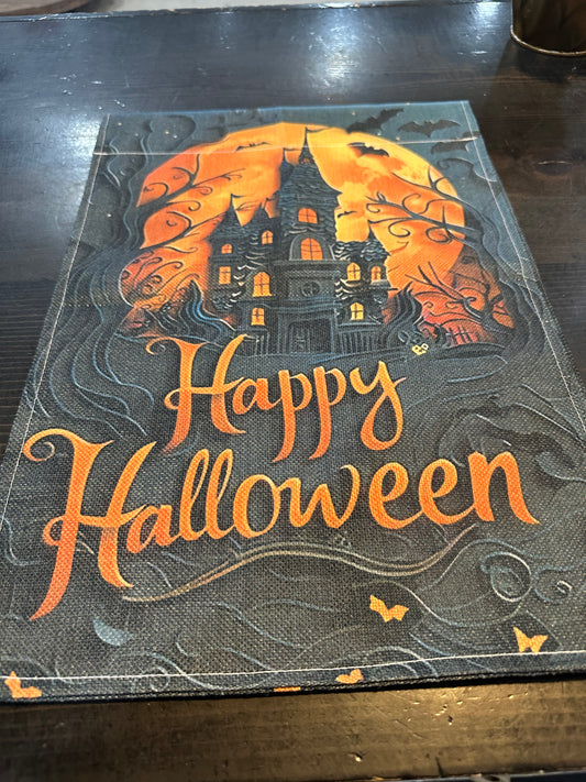 Halloween Castle Garden Flag