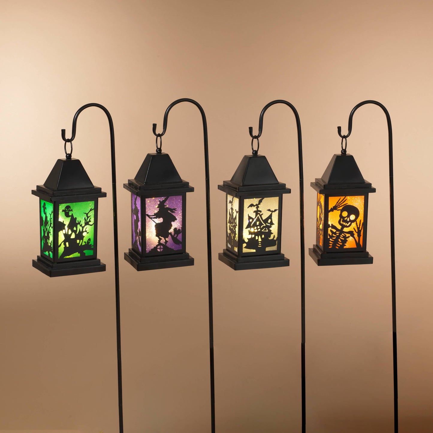 The Gerson Companies - Holiday 35.4"H B/O Lighted Metal Halloween Lantern w/ Shephe