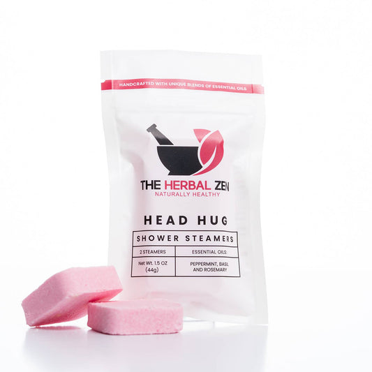 The Herbal Zen - Shower Steamer Favors | Handmade in the USA: Head Hug | Peppermint+Basil+Rosemary