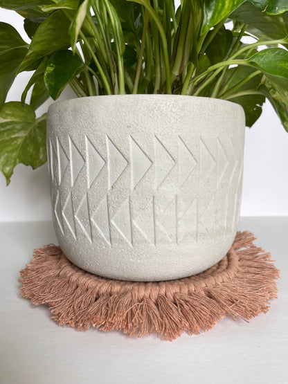 The Handcrafted Hedgehog - Large Circular Macrame Coasters | Plant Rugs