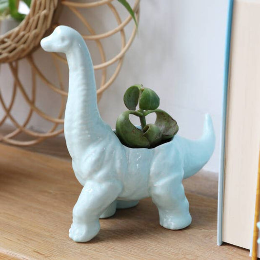 Lisa Angel - Green Diplodocus Dinosaur Planter