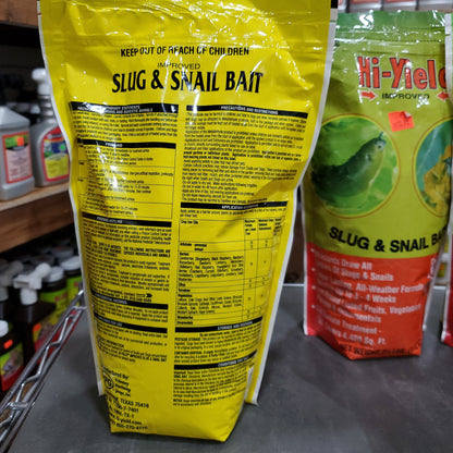 High yield slug and snail bait