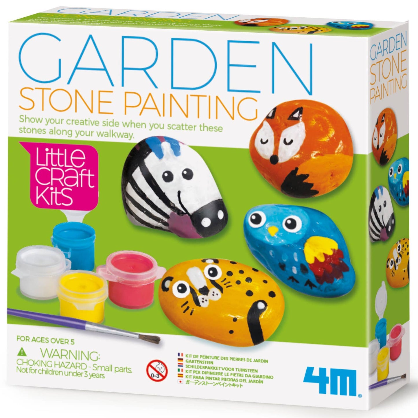 Toysmith - 4M Garden Stone Painting Kit, DIY Art, Kids