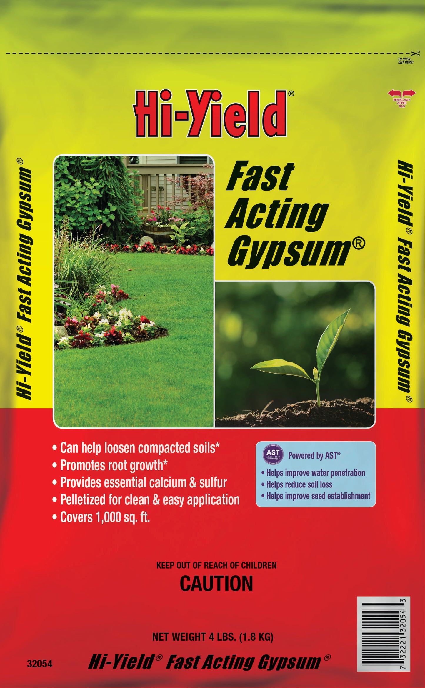 Hi-Yield Fast Acting Gypsum 4lb Bag