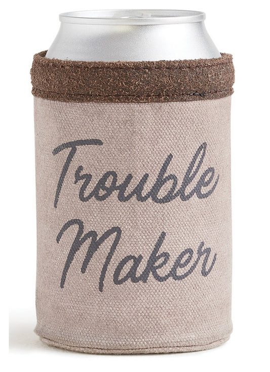 Mona B. - Trouble Maker Up-Cycled Canvas Can Cover M-5358