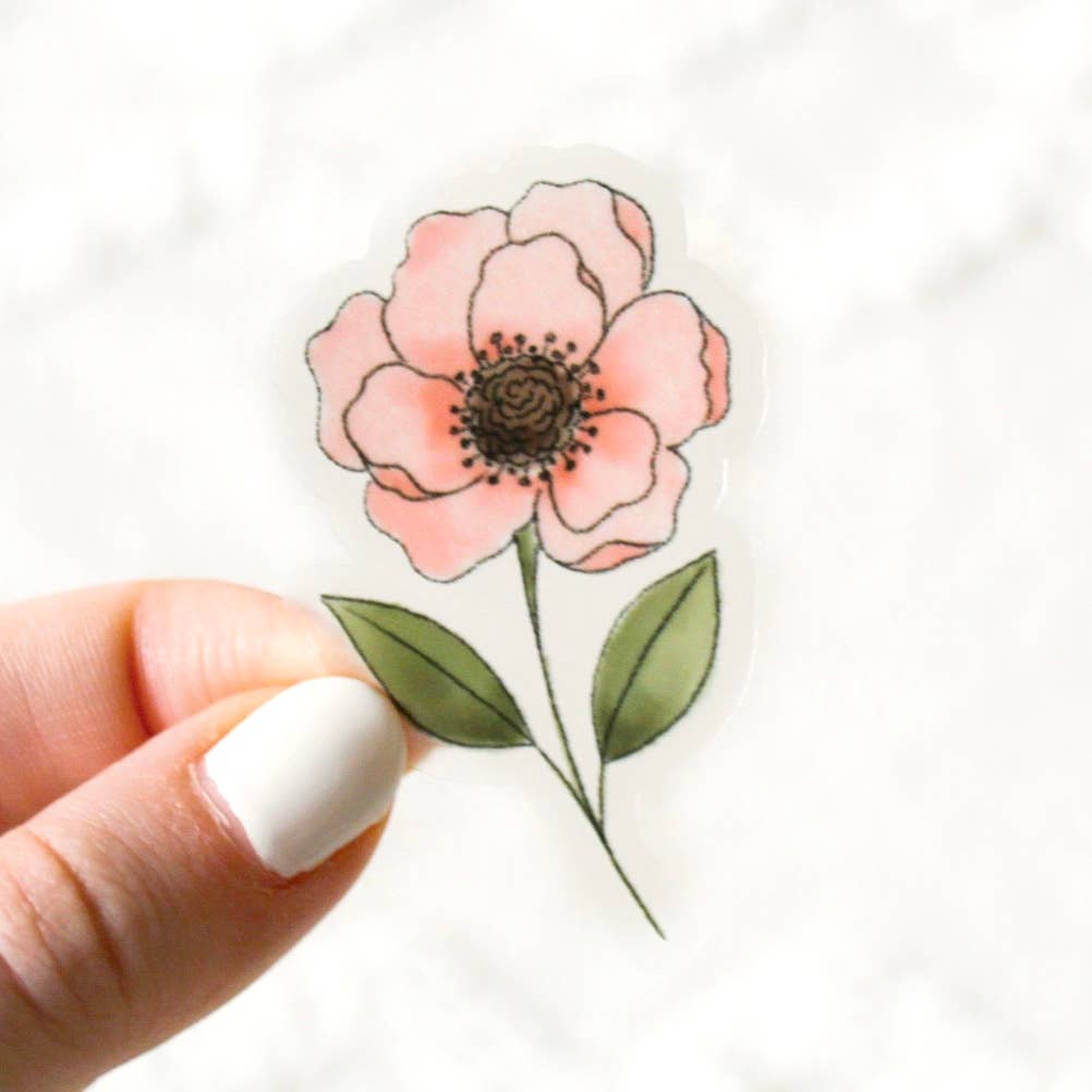 Elyse Breanne Design - Clear Anemone Sticker 2.25x1.5in