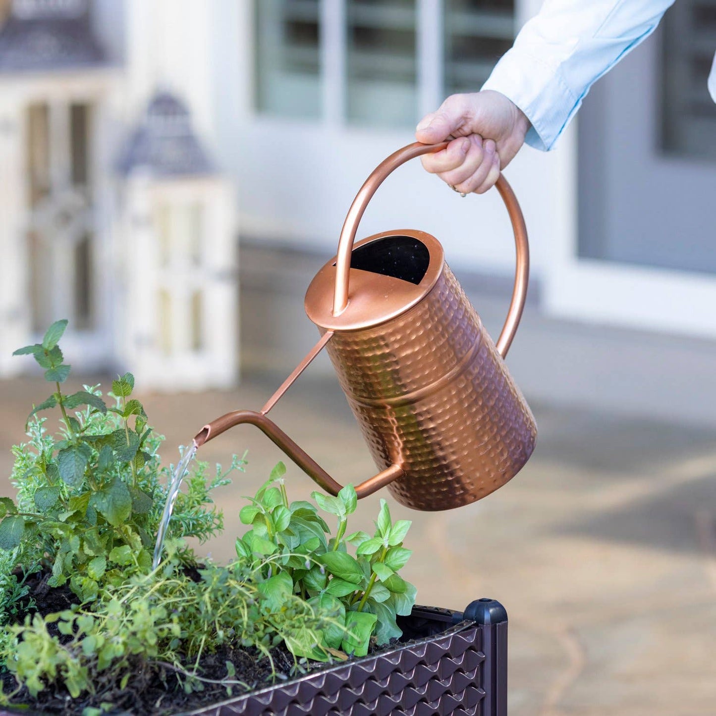 Plow & Hearth - Tall Copper Watering Can, 2.75L