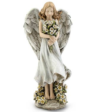 Napco - Angel Holding Bouquet Item # 13006