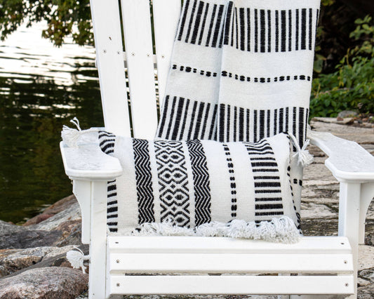 Foreside Home & Garden - 14X22 Hand Woven Outdoor Waki Pillow