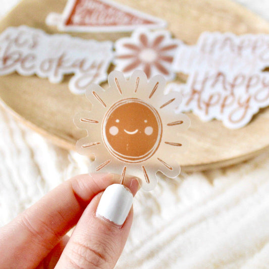 Elyse Breanne Design - Clear Mini Sun Sticker, 1.5x1.5 in.