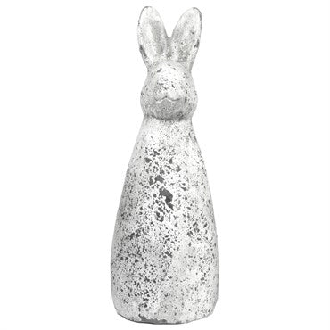 Michael Carr Designs™ Old World Tall Statues Collection - Tall Rabbit - Antique White - Large - 4.7in L x 4.7in W x 13.6in H