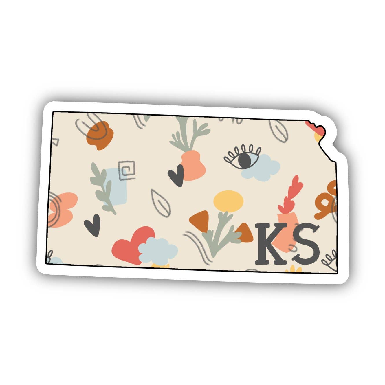 Big Moods - Kansas Abstract Pattern Sticker