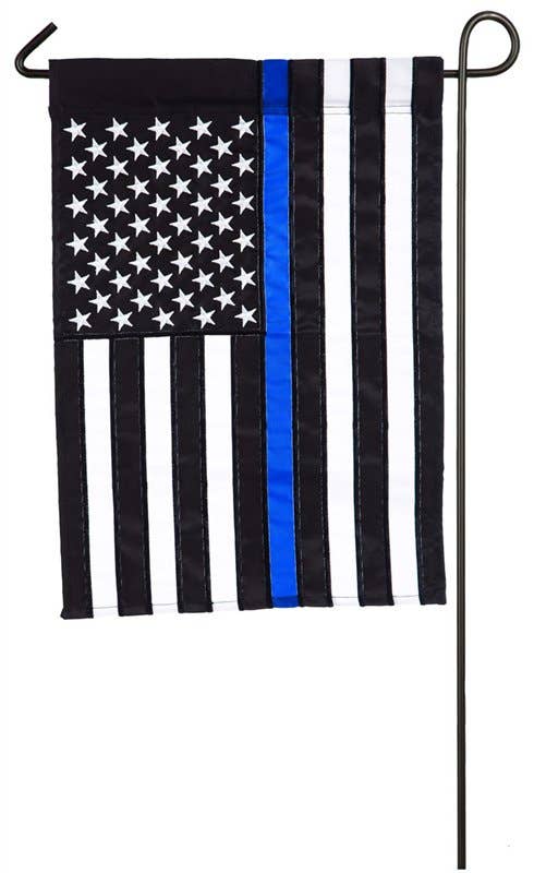 Evergreen Enterprises - Thin Blue Line Garden Applique Flag