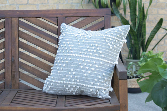 Foreside Home & Garden - 18X18 Hand Woven Alisha Pillow Gray