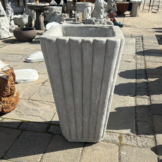 Tall cement plant pot