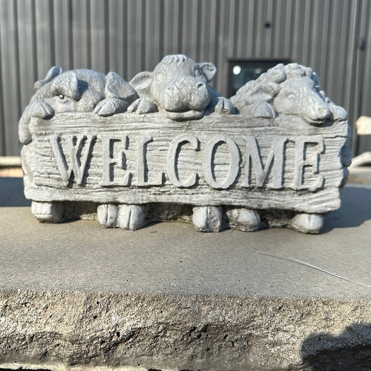 Welcome cow,pig, sheep statuary