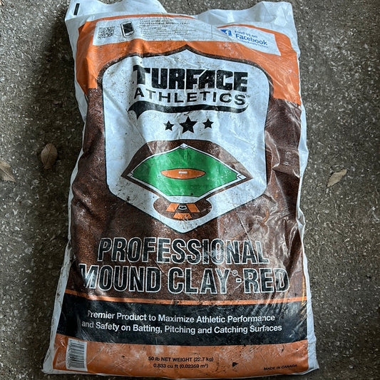 Turf is athletics, professional mound, clay – red