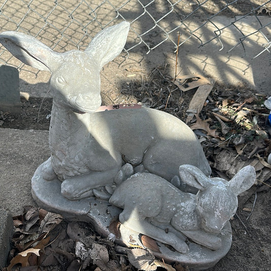 Doe and fawn statuary