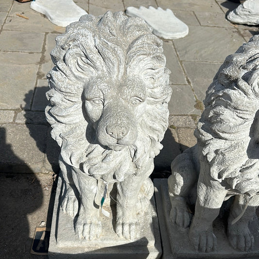 Sitting lion statuary